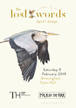 Spell Songs tour poster - Birmingham Town Hall