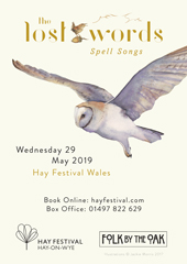 Spell Songs tour poster - Hay Festival Wales